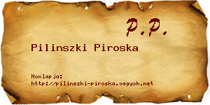 Pilinszki Piroska névjegykártya